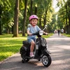 Vaikiškas elektrinis motociklas Vespa PX150 su ličio akumuliatoriumi, juodas, 107 × 51 × 80 cm