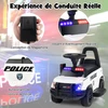 Vaikiškas elektrinis policijos automobilis baltas