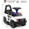 Vaikiškas elektrinis policijos automobilis baltas