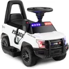 Vaikiškas elektrinis policijos automobilis baltas