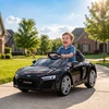 Vaikiškas elektromobilis Audi R8 Spyder su nuotolinio valdymo pultu, juodas, 107 × 58 × 44 cm