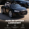 Vaikiškas elektromobilis Audi R8 Spyder su nuotolinio valdymo pultu, juodas, 107 × 58 × 44 cm