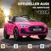 Vaikiškas elektromobilis licencijuotas Audi A5L su 2,4 GHz nuotolinio valdymo pultu, rožinis, 101 × 55 × 43 cm