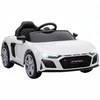 Vaikiškas elektromobilis licencijuotas Audi R8 Spyder su nuotoliniu valdymu, baltas ir juodas, 107 × 58 × 44 cm