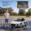 Vaikiškas elektromobilis licencijuotas Audi R8 Spyder su nuotoliniu valdymu, baltas ir juodas, 107 × 58 × 44 cm