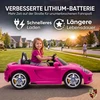 Vaikiškas elektromobilis Porsche Carrera GT su nuotoliniu valdymu, rožinis/juodas, 111,1 × 59 × 45 cm