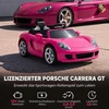 Vaikiškas elektromobilis Porsche Carrera GT su nuotoliniu valdymu, rožinis/juodas, 111,1 × 59 × 45 cm