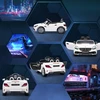 Aiyaplay Elektrinis automobilis vaikams nuo 3 metų, su nuotolinio valdymo pulteliu, LED žibintais, saugos diržu, garso signalu, muzika, baltos spalvos