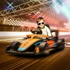 AIYAPLAY vaikiškas elektrinis automobilis, 12V vaikiškas automobilis su 2.4G nuotolinio valdymo pulteliu, MP3 USB, elektrinis automobilis su pakaba, garsiniu signalu, 3-5 km/h, skirtas 3-5 metų vaikams, oranžinis