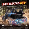 Vaikiškas elektromobilis UTV, dvivietis, 2 × 120 W, mėlynas ir juodas, 121 × 79 × 77 cm