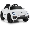 Vaikiškas elektromobilis Volkswagen Beetle su nuotoliniu valdymu, baltas, 94 × 55,5 × 47 cm