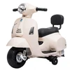 Vaikiškas elektromotociklas Mini Vespa GTS dizaino, su ličio akumuliatoriumi, baltas, 66,5 × 38 × 52 cm
