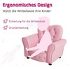 Homcom Vaikiška sofa princesės širdelės formos rožinis vaikiškas fotelis, jauki vaikų kambario sofa, L59xŠ41,5xH49cm