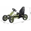 Homcom Go Kart Pedalinis kartingas su rankiniu stabdžiu