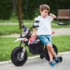 AIYAPLAY vaikiškas elektrinis motociklas, 12V vaikiškas motociklas su muzika, 6 km/val. vaikiška transporto priemonė su nuimamais mokomaisiais ratais, 12 colių plastikinėmis padangomis, skirtas 3-8 metų vaikams, ne daugiau kaip 30 kg, baltos spalvos