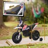 AIYAPLAY vaikiškas elektrinis motociklas, 12V vaikiškas motociklas su muzika, 6 km/val. vaikiška transporto priemonė su nuimamais mokomaisiais ratais, 12 colių plastikinėmis padangomis, skirtas 3-8 metų vaikams, ne daugiau kaip 30 kg, baltos spalvos