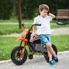 AIYAPLAY vaikiškas elektrinis motociklas, 12V vaikiškas motociklas su muzika, vaikiška transporto priemonė su nuimamais mokomaisiais ratais, 2,4-5 km/val., skirtas 3-6 metų vaikams, ne daugiau kaip 30 kg, oranžinis