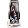 Lean Toys Vaikiškas muzikos instrumentas - saksofonas, sidabrinis, 8 spalvoti klavišai