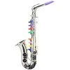 Lean Toys Vaikiškas muzikos instrumentas - saksofonas, sidabrinis, 8 spalvoti klavišai