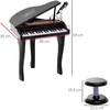 Homcom Kėdutė, muzikos instrumentas vaikams, juoda
