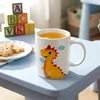 Vaikiškas porcelianinis puodelis su dinozaurų motyvu, įvairiaspalvis, 220 ml