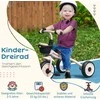 AIYAPLAY triratis, vaikiškas dviratukas su reguliuojama sėdyne, paspirtukas su krepšeliu, skambučiu, vaikiškas dviratis su pedalais, 2-5 metų vaikams, metalinis, rožinis