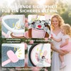 AIYAPLAY vaikiškas triratukas, transformuojamas vežimėlis, 5-in-1 dizainas, nuimama stūmimo rankena, reguliuojamas, saugos diržas, laikymo krepšys, 1-3 metai, rožinis