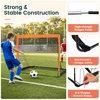 Vaikiški futbolo vartai su stiklo pluošto lankais, sulankstomi, oranžiniai, 120 × 96 × 96 cm, 2 vnt.