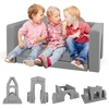 Vaikų sofa Pilka/Alyvinė/Rožinė 8 vnt.