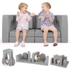 Vaikų sofa Pilka/Alyvinė/Rožinė 8 vnt.