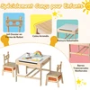 Vaikų stalas ir kėdės 60 x 60 x 49 cm 1 stalas, 2 kėdės, 2 dėžės