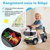 Vaikų stumdomas automobilis baltas