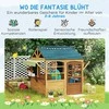 AIYAPLAY Medieninis žaidimų namelis, sulankstomas, skirtas vaikams, lauko, su langais, durimis, palange, lietaus gaubtais, vaikų namelis, sodo namelis vaikams nuo 3 iki 8 metų