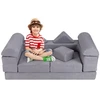 Vaikų žaidimų sofa Pilka 9 vnt.