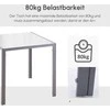 Homcom Valgomojo stalas 4 asmenins su grūdinto stiklo stalviršiu - pilkas