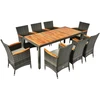 Valgomojo komplektas 190 x 90 x 74 cm 9 vnt.