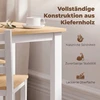 Valgomojo komplektas, 5 dalių, iš pušies masyvo, natūralios medienos ir baltos spalvos, 108 × 65 × 75 cm