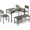 Valgomojo komplektas Rustic Brown/Gray 4 vnt.