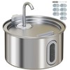 PawHut kačių fontanas 2,5 l, gertuvė katėms su tylia pompa, LED, aktyvuotos anglies filtras, 19,4 x 19,4 x 18,7 cm