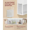 Songmics Veidrodinė spintelė su 2 veidrodinėmis durimis ir apšvietimu, balta, 13 × 56 × 58 cm
