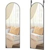 Songmics Viso ilgio veidrodis 120 x 40 cm lenktas rašalas juodas