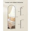 Songmics Viso ilgio veidrodis 120 x 40 cm lenktas rašalas juodas