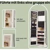 Songmics Papuošalų spintelė, stovintis veidrodis, veidrodinė spintelė