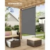 Songmics Vertikali reguliuojamo aukščio markizė 200 x (220-300) cm antracito pilkos spalvos