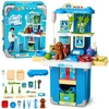 Lean Toys Veterinaro lagaminėlis su ratukais ir ištraukiama rankena, rudas, 31,5 × 24,5 × 13,5 cm