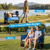 Vežimėlis su suolu mėlynas
