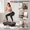 Vibracijos plokštė sporto pratimams, Bluetooth funkcija, nuotolinio valdymo pultelis, 99 greičio pakopos, plastikas, plienas, juoda