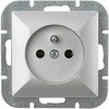 Gniazdo Vienguba elektros lizdas Pearl, 16A, 250V, sidabrinis
