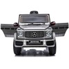 Vienvietis vaikiškas elektromobilis Lean Cars Mercedes G63 AMG, sidabrinis