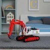 Lean Toys Vikšrinis ekskavatorius su metaliniu kaušu ir šviesos bei garso efektais